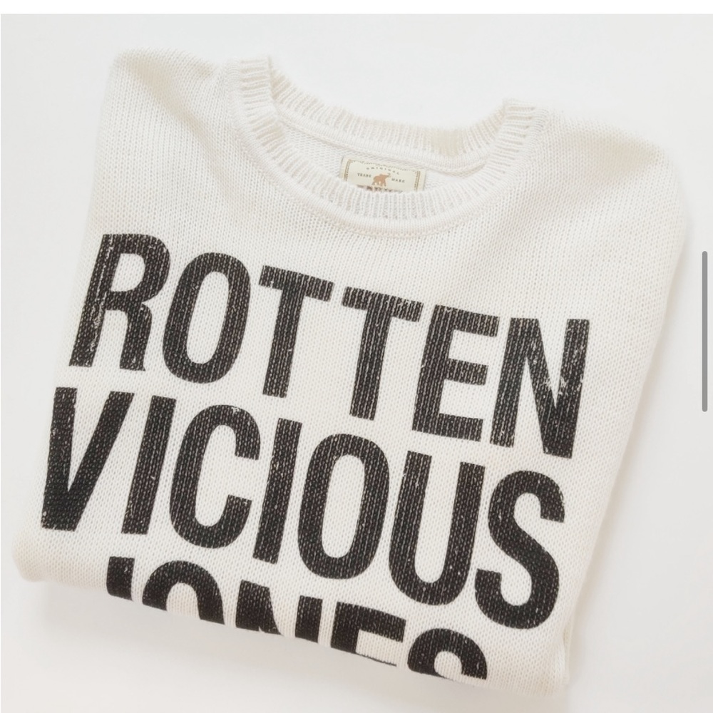 NEW Trunk LTD Distressed Sex Pistols Sweater S Rotten Vicious Jones Cook